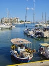 Fishing boat moored in Mikrolimano harbour of Piraeus. Attica, G