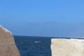 Fishing boat near citadel qaitbey Royalty Free Stock Photo