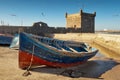 Fishing boat near fort