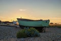 Fishing boat on the pebble beach at Lydd-on-Sea in Kent Royalty Free Stock Photo