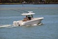 Fishing Boat Powered by Two Outboard Engines Royalty Free Stock Photo