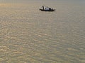 Picture of a fishing boat on a river of eastern India