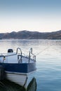 Fishing boat on river shore Royalty Free Stock Photo