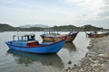 Fishing Boat on river, Vietnam. Royalty Free Stock Photo