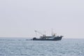 Fishing boat sailing at sea