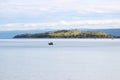 Fishing boat sails on Lake Tanganyika