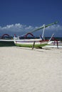 Fishing boat sanur beach bali indonesia Royalty Free Stock Photo