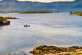 Fishing boat on sea, Atlantic road 11 July 2018, Norway Royalty Free Stock Photo