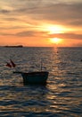 A fishing boat on the sea in Phu Quoc, Vietnam Royalty Free Stock Photo