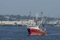Fishing boat Sea Ranger on Acushnet River with New Bedford water