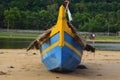 Fishing boat sea shore view coastal area