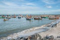 Coastal fishing boats in the south of Thailand