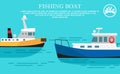 Fishing Boat Sea Transportation Vessel with Cargo Royalty Free Stock Photo