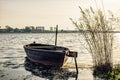 Fishing boat on shore of the Baltic Sea Royalty Free Stock Photo