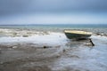 Fishing boat on the shore of the Baltic Sea Royalty Free Stock Photo