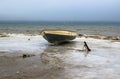 Fishing boat on the shore of the Baltic Sea Royalty Free Stock Photo