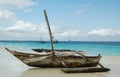 Fishing boat on the shore of Jambiani, Zanzibar, Tanzania, Africa