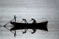 Fishing boat silhouette Royalty Free Stock Photo