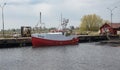 Fishing boat in a small harbor on Oland, Sweden