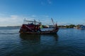 Fishing boat in Songkhla Lake Royalty Free Stock Photo
