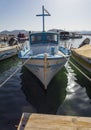 Fishing boat on a sunny afternoon on the calm Aegean Sea on the island of Evia, Greece