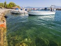 Fishing boat on a sunny afternoon on the calm Aegean Sea on the island of Evia, Greece