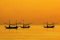 Fishing boat sunrise, thailand Royalty Free Stock Photo