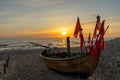 fishing boat at sunset baltic sea usedom 02