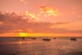 Fishing Boat Sunset Royalty Free Stock Photo