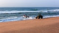 Fishing Boat Surf Entry Tractor Beach Ocean