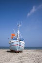 Fishing boat on Thorup beach in Jutland