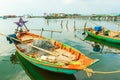 Fishing boat in Traditional fishing floating village, Phu Quoc Island, Vietnam Royalty Free Stock Photo