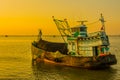 Fishing boat in twilight time , Thailand Royalty Free Stock Photo