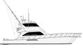 Fishing boat vector cartoon illustration