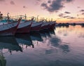 Fishing boat waiting for the night