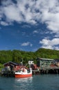 Fishing boat and wharf Royalty Free Stock Photo