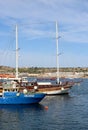 Fishing boat, yacht, Mellieha Bay, Malta Royalty Free Stock Photo