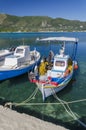 Fishing boats in Alykanas harbor. Alykanas is situated on the east coast of Zakynthos island, Greece. Royalty Free Stock Photo