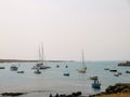 Fishing boats anchored in Sal Rei, Cape Verde