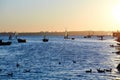 Fishing boats, Baltic sea, Bay of Puck Royalty Free Stock Photo