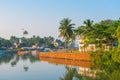 Fishing boats in the bay of the Indian Ocean Royalty Free Stock Photo