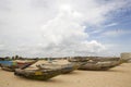 Fishing boats on the beach. Royalty Free Stock Photo