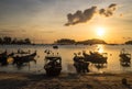 Fishing boats on a beach Royalty Free Stock Photo