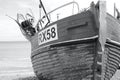 Fishing boats on beach at The Stade, Hastings, England Royalty Free Stock Photo