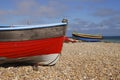 Fishing boats on beach. Worthing. UK Royalty Free Stock Photo