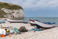 Fishing boats at the beach of Yport in Normandie, France Royalty Free Stock Photo