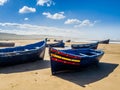 Fishing boats on Bhaibah beach? Morocco Royalty Free Stock Photo