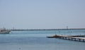 Fishing boats blocked the entrance to the harbor in Manfredonia to protest high fuel prices