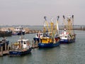 Fishing boats at Breskens harbor along Western Scheldt, Zeeuws-Vlaanderen, Zeeland, Netherlands
