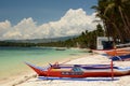 Fishing boats. Bulabog beach. Boracay Island. Aklan. Western Visayas. Philippines